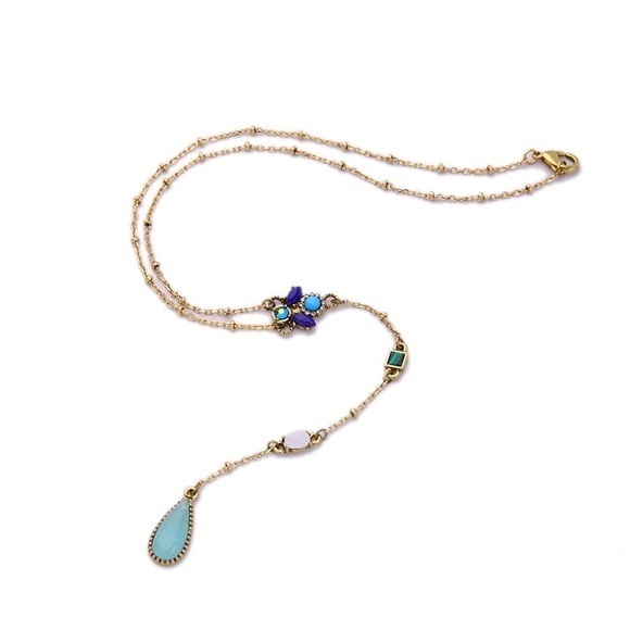 Long Geometric Necklace - Picture 3 of 3